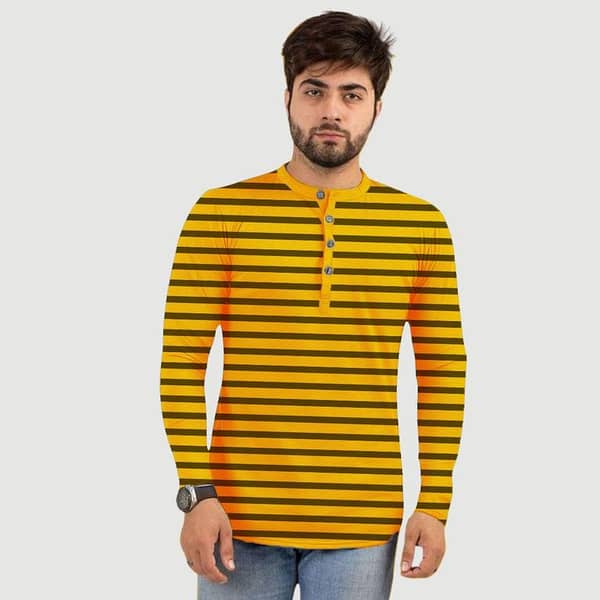 Ruku Garments Printed Kurti T-shirt for Men - Full Sleeve Tee Collection