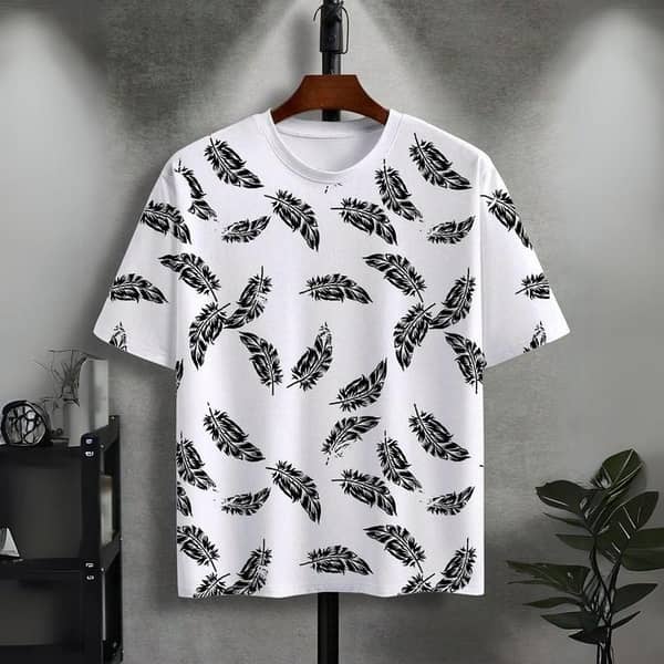 Ruku Garments 100% Cotton Printed Half Sleeve Summer T-Shirt