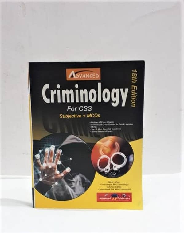 Advanced Criminology for CSS, PMS, and NTS: Subjective Questions and MCQs