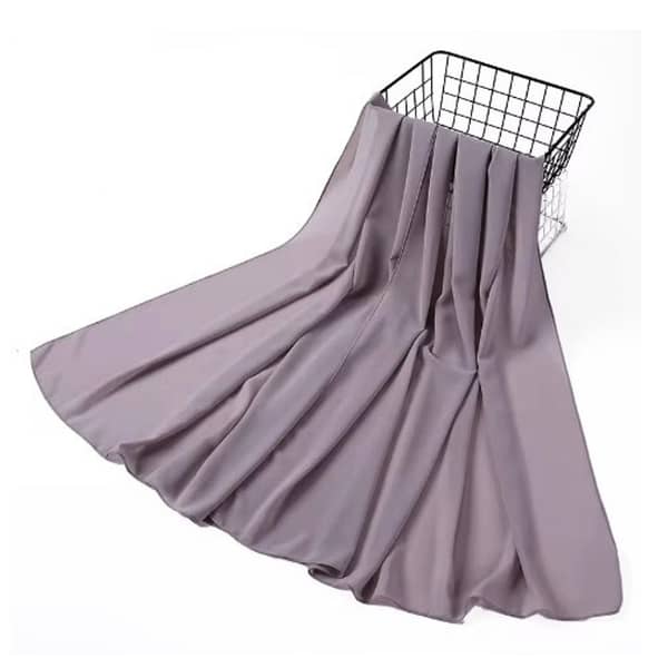 Chiffon Grey Scarves for Women and Ladies