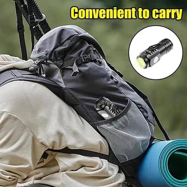 Set of 2 Rechargeable LED Flashlights by Lumens - Portable Mini Multi-Functional Lights with Long-Range Visibility for Outdoor and Home Use