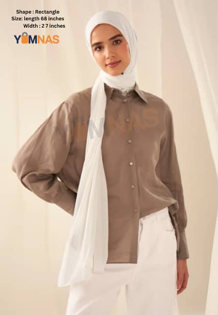 Plain Chiffon Georgette Hijab Scarf by Luxury for Women and Girls – Lightweight Stoller for Everyday Modest Fashion