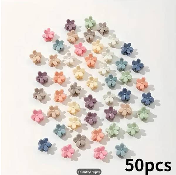 72-Piece Mini Flower Hair Claw Clips Set for Kids – Assorted Colors, Ideal Hair Accessories for Girls Aged 3-14 | Comfortable Non-Slip Grip for Fine Hair