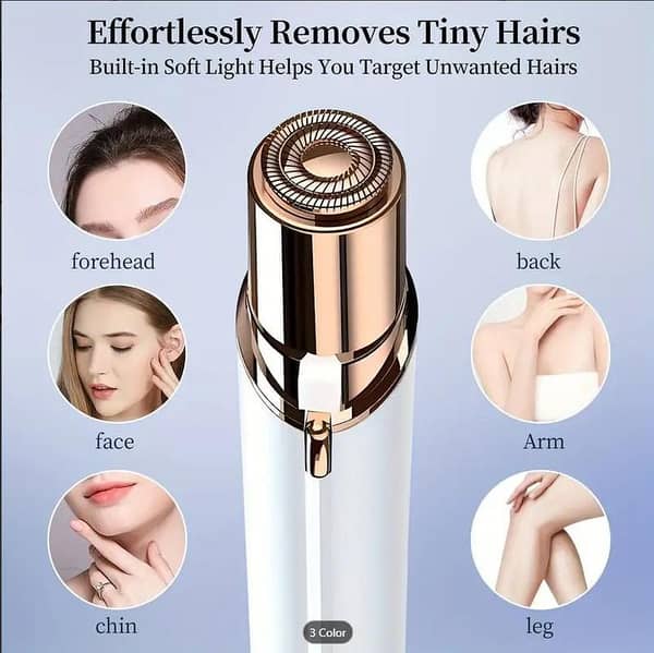 Rechargeable Flawless Facial Hair Remover for Women – Pocket-Sized, Painless Trimmer for Upper Lip, Chin, Nose – Safe, Discreet Grooming Tool in Lipstick Shape