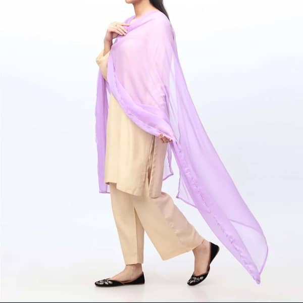 Purple Chiffon Dupatta by Lilac