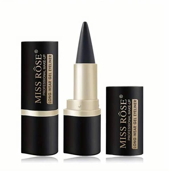 Miss Rose Gel Eyeliner: Long-Wear Waterproof Black for Precise Winged and Cat-Eye Application