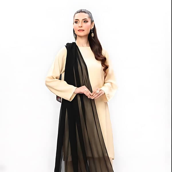 Womens Black Chiffon Dupatta