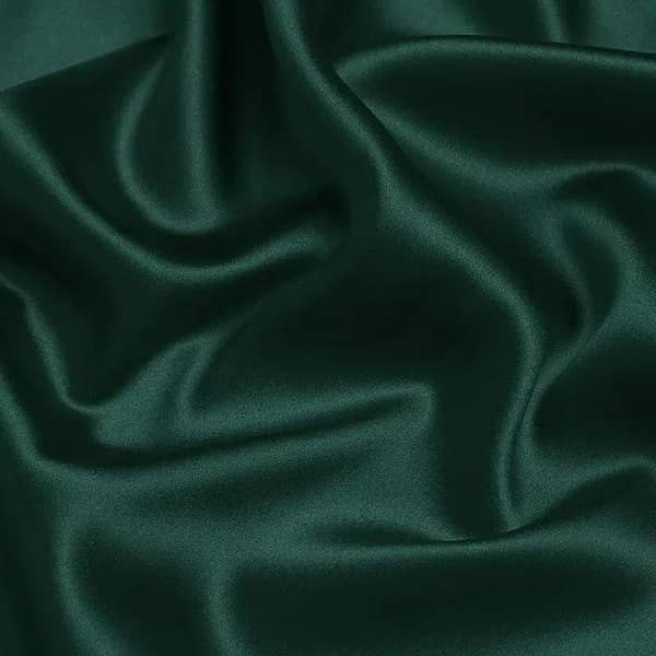 Unstitched Plain Satin Silk Fabric in Flag Green for Shameez, Undershirts, Kurtis, Blouses, and Sleeves