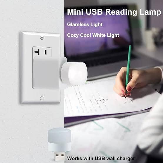 10-Pack of Portable Mini USB LED Night Light Bulbs - White Light for Studying, Camping, and Compatible with All USB Devices