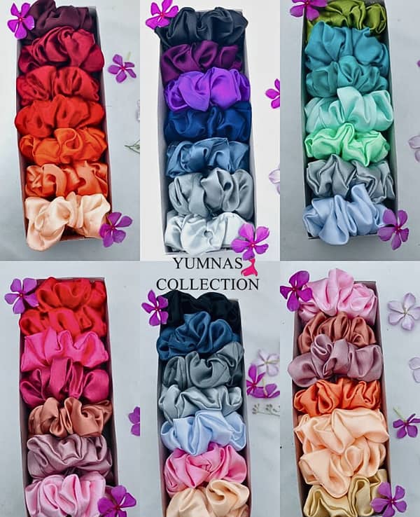 Set of 12 Scrunchies for Girls and Women - Soft, High-Quality Hair Accessories for Curly, Thick, and Short Hair