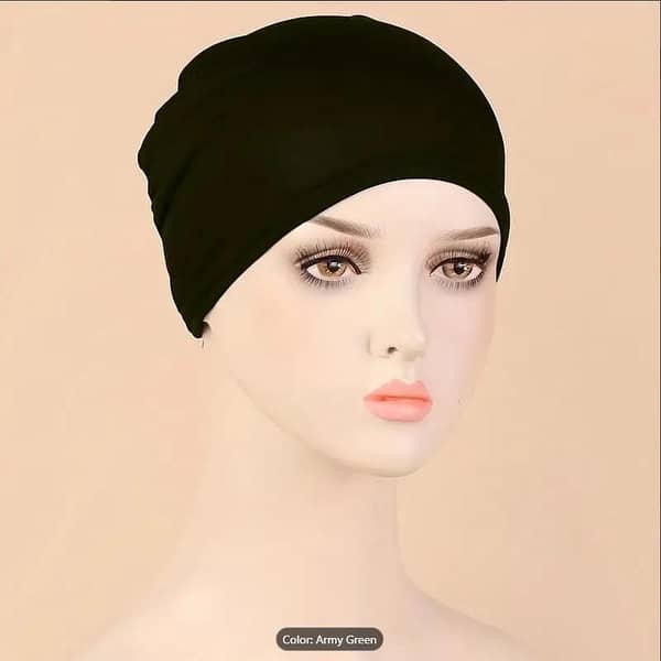 Set of 12 Cotton Jersey Hijab Tube Caps for Women and Girls - Comfortable Inner Head Cover Accessories | Breathable and Washable