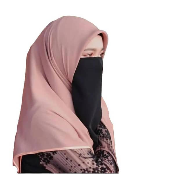 Black and White Colorful Niqab Patti for Women and Girls