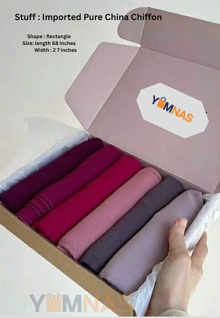 Custom Scarf Set: Plain Chiffon Scarves, Solid Color Hijabs, Georgette Shawls – Modest Wear for Women and Girls