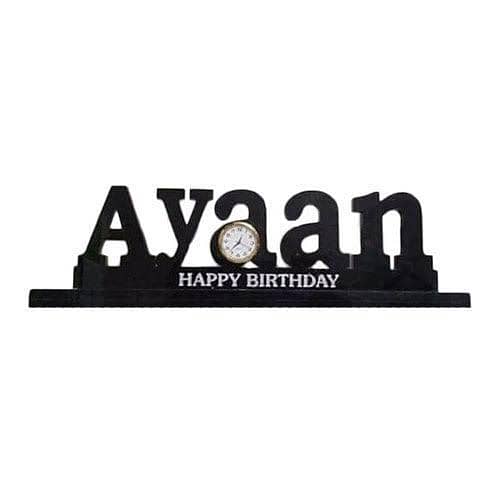 Personalized Acrylic Table Clock with Custom Name