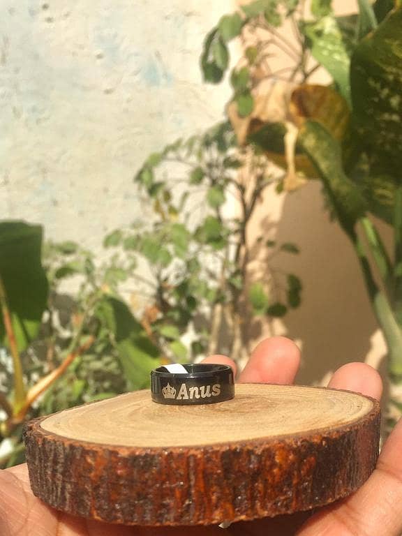 Personalized Couple Name Rings Set - Customized Name Rings for Couples