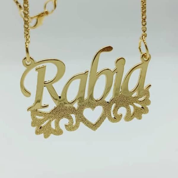 Personalized Name Pendant Necklace for Girls, Customizable 24k Gold Lockets for Women and Men, Includes Jewelry Box