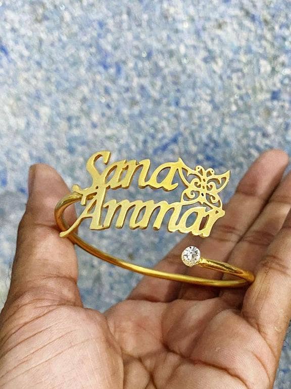Personalized Name Bangle for Girls - Ideal Gift for Your Wife, Fiancée, or Loved Ones