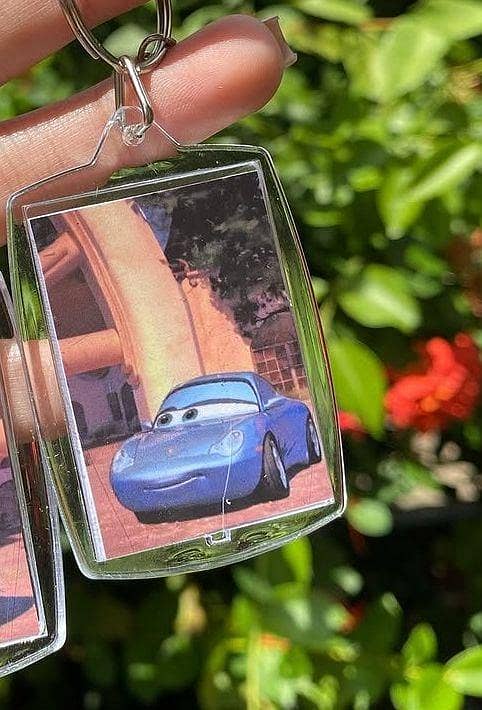 Acrylic Keychain featuring Lightning McQueen - Car Keychain