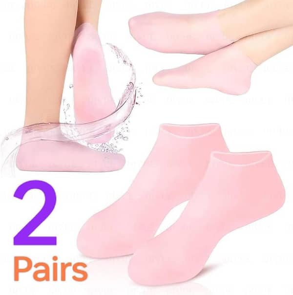 Silicone Gel Heel Socks for Moisturizing and Exfoliating Feet - Rejuvenating Foot Care (Free Size)