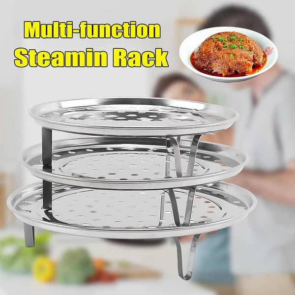 Detachable Steaming Rack and Steamer Tray Stand for Stainless Steel Kitchen Cookware