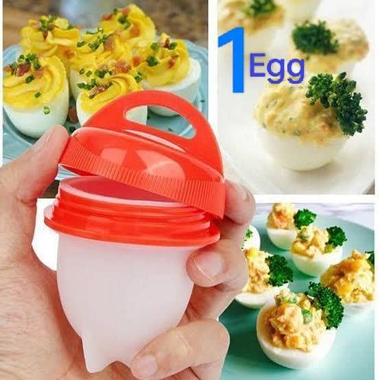 BeTIM Silicone Egg Cooker Set - 6 Hard Boiled Egg Poachers, BPA-Free Non-Stick Cookware for Easy Egg Preparation