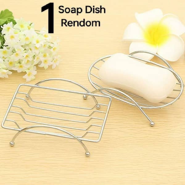 Silver Stainless Steel Soap Dish - Steel Wire Design by Sabon Dani, 1 Piece