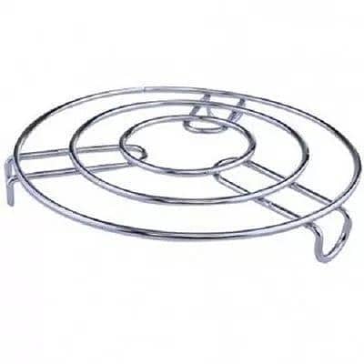 6-Inch Stainless Steel Heavy Pot Stand and Steamer - 1 Piece