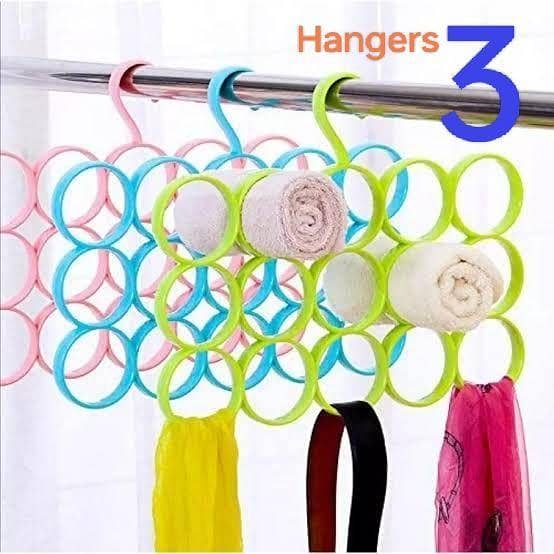 EITHEO Multi-Purpose ABS Plastic Scarf and Belt Hanger with 15 Storage Loops for Organizing Scarves, Ties, and Accessories