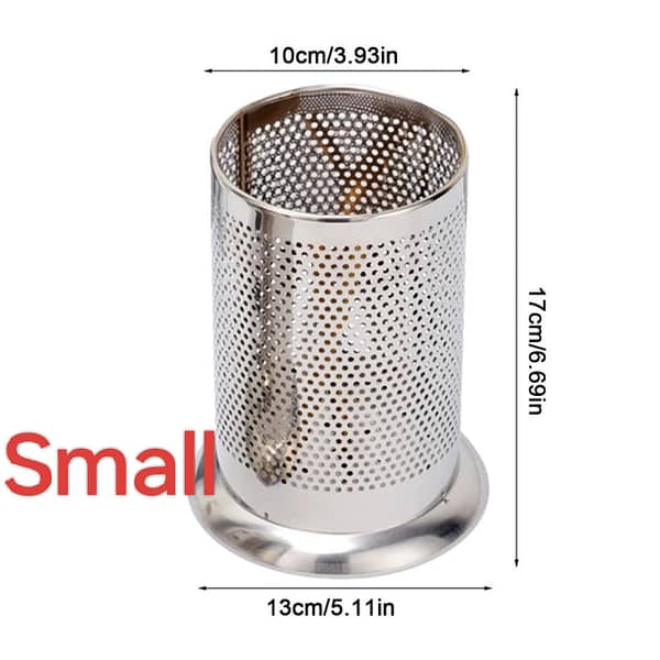 Stainless Steel Spoon and Utensil Holder - Kitchen Organizer for Countertop Storage