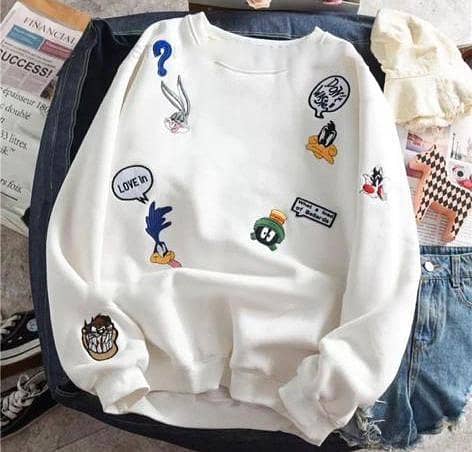Printed Sweatshirt for Women and Girls - Stylish and Comfortable Pullover