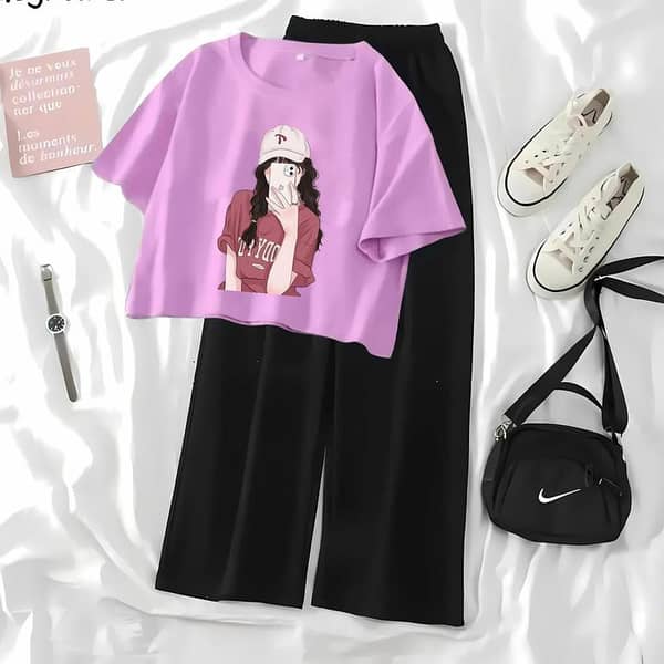 Women's Summer Crop Top and Black Flapper Skirt Set