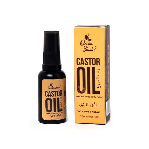 Ocean Shades 100% Pure Natural Castor Oil (30 mL) for Hair and Skin Conditioning