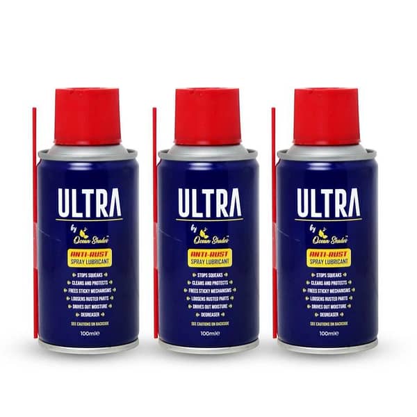 Ocean Shades 3-Pack Anti-Rust Spray Lubricant and Rust Remover (100 ml each)