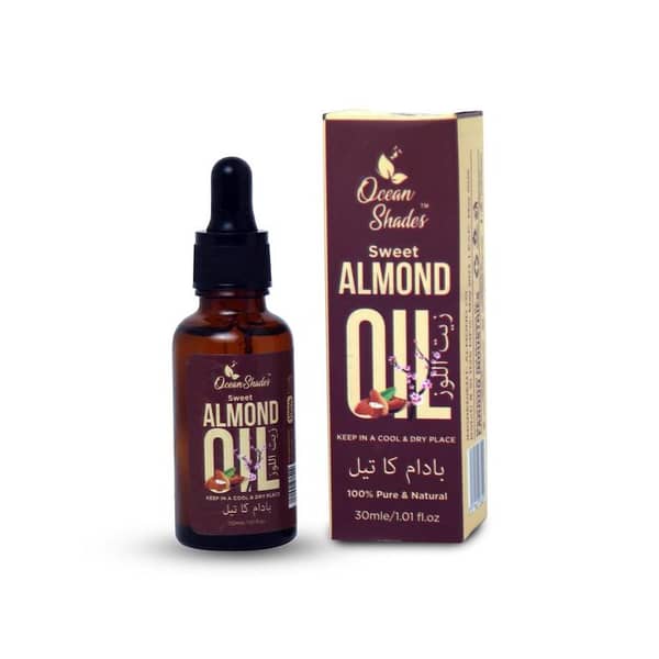 Ocean Shades 100% Pure Almond Oil - Natural Skin and Hair Moisturizer (30 ML)