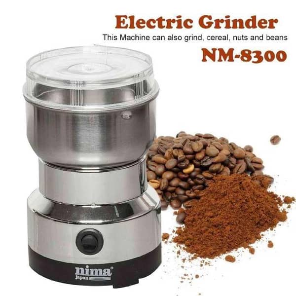 FRAKIN NM-8300 Electric Coffee Grinder for Beans, Nuts, and Spices - High Quality Stainless Steel Milling Machine