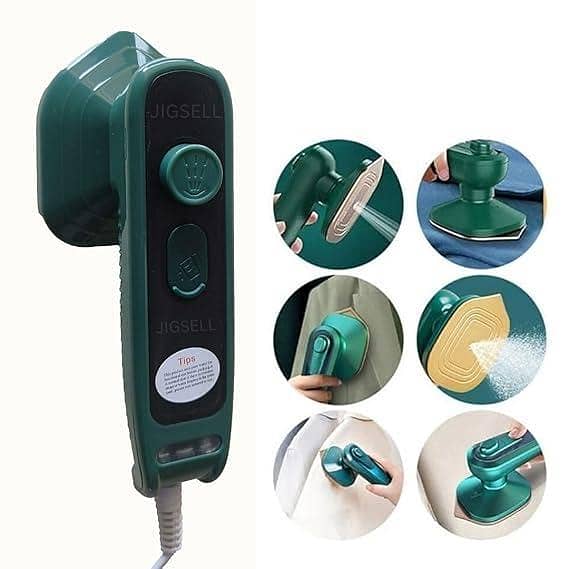 JIGSELL Mini Travel Ironing Machine - Compact Portable Iron with Steam for Both Dry and Wet Ironing