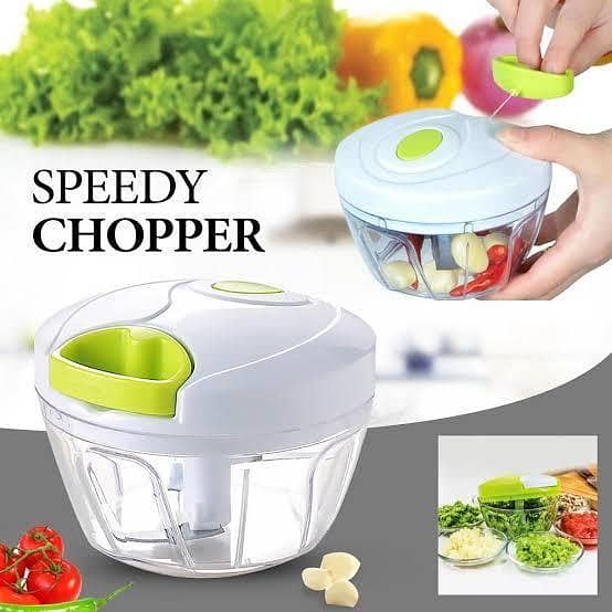 FRAKIN Mini Speedy Chopper - Manual Hand-Pull Cutter for Vegetables and Meat