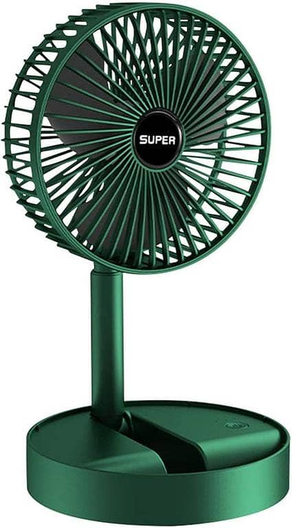 FRAKIN Mini Adjustable Folding Desk Fan - Portable Electric Fan for Home and Office with USB Rechargeable Battery
