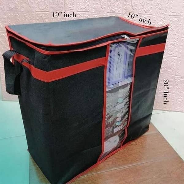 FRAKIN Large Foldable Clothes Storage Bag with Zipper, Bamboo Charcoal Organizer for Home and Closet, Portable Non-Woven Fabric Storage Solution