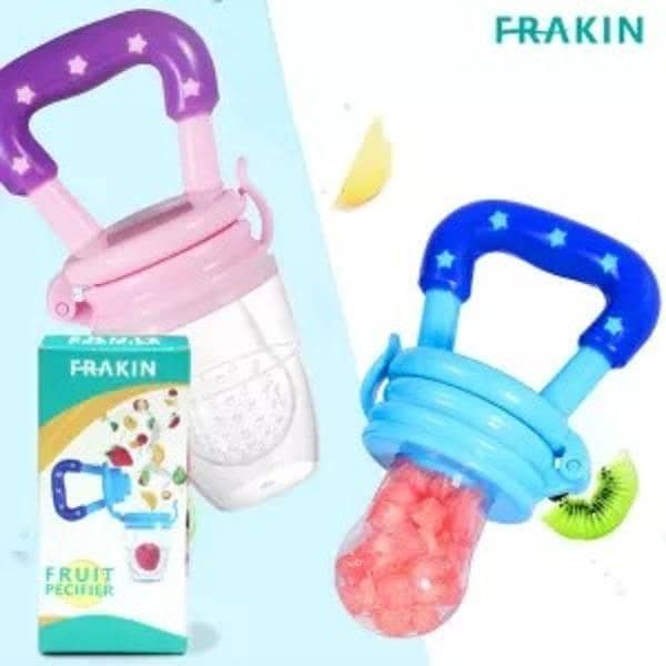 FRAKIN Baby Pacifier Feeder - Fresh Food Nibbler for Kids (Blue/Pink)