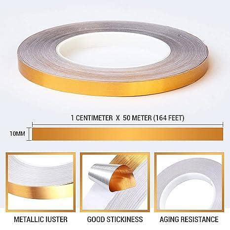 FRAKIN 1cm x 50m Waterproof Self-Adhesive Tile Tape for Decoration