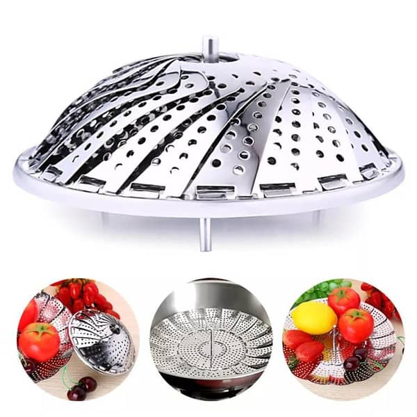 FRAKIN Detachable Stainless Steel Steaming Rack and Steamer Tray for Kitchen Cookware
