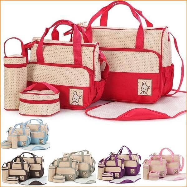 FRAKIN 5-Piece Diaper Bag Set for Babies