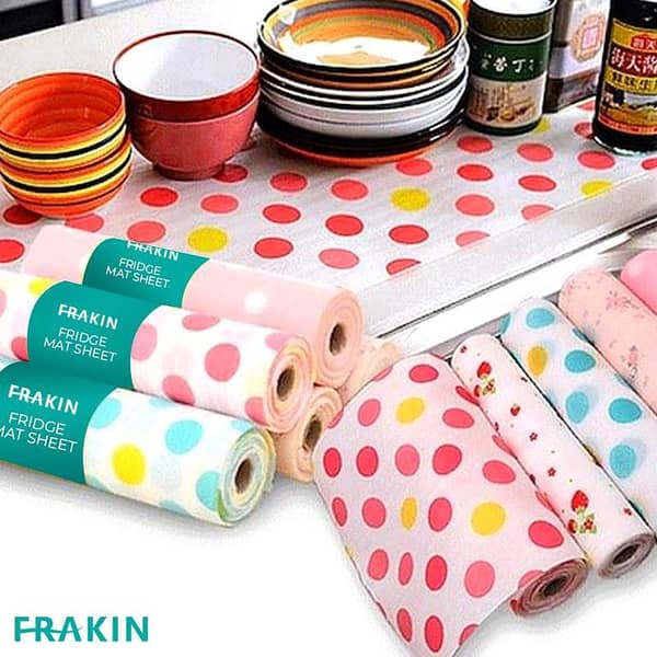 FRAKIN 45x160cm Waterproof Kitchen and Drawer Liner, Dust and Damp Proof Cabinet Roll for Easy Cleaning