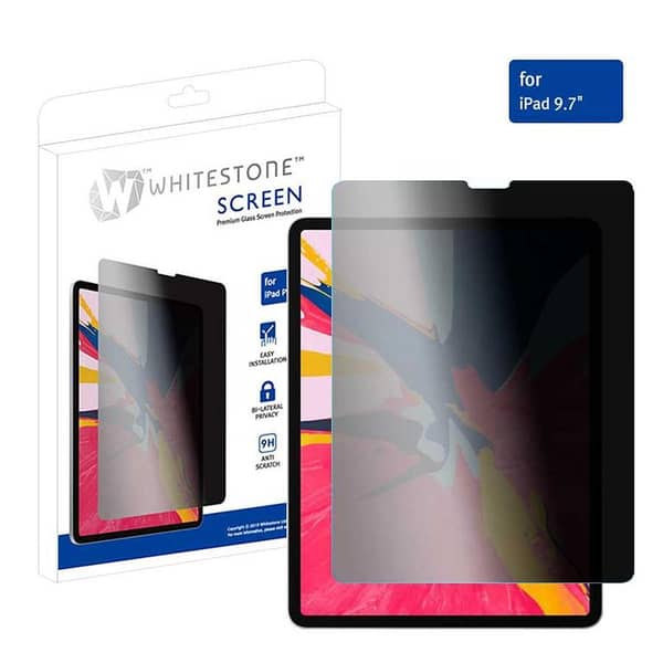 Whitestone Dome Glass Privacy Screen Protector for 9.7-inch iPad and iPad Pro