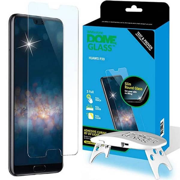 HuaweI P20 Tempered Glass Screen Protector with Whitestone Dome UV Technology