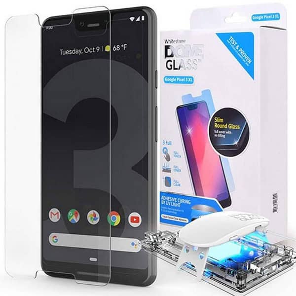 Google Pixel 3XL Tempered Glass Screen Protector by Whitestone Dome with UV Technology