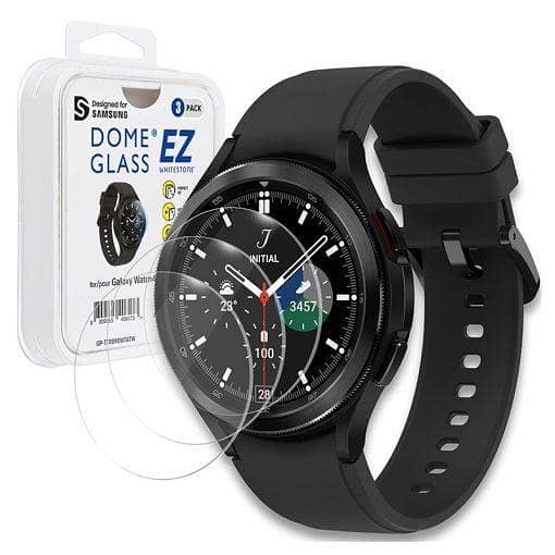 Whitestone Tempered Glass Screen Protector for Galaxy Watch 4 Classic (42MM) – 3-Pack