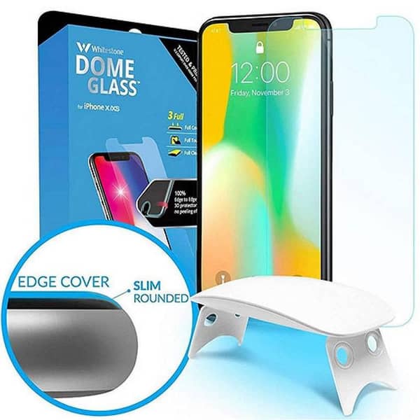 iPhone X Tempered Glass Screen Protector with UV by Whitestone Dome