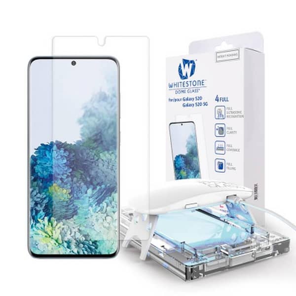 Whitestone Dome Glass Tempered Glass Screen Protector for Galaxy S20 / S20 5G with UV Curing Technology